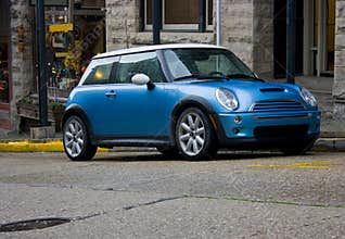 Blue Mini Cooper
