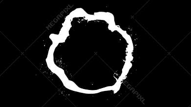 Beautiful water stream in looped 3d animation with alpha matte. forming circle in slow motion. seamless full hd.