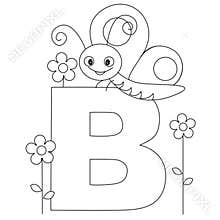 Animal Alphabet B Coloring page