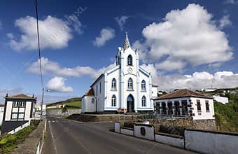 Sao Roque Church Igreja at Altares, Terceira, Azores Islands, Portugal.