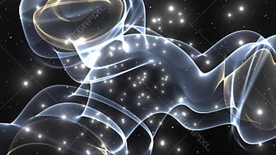 Simulation of the distribution of dark matter in space