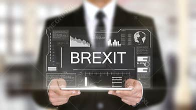Brexit, Hologram Futuristic Interface, Augmented Virtual Reality