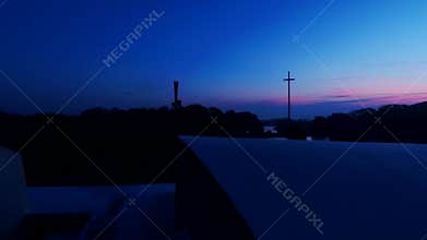 Sunrise Nativity Scene with the Giant Cross