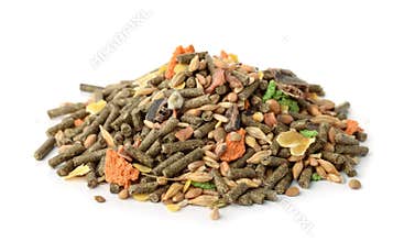 Pile of compound rodents feed