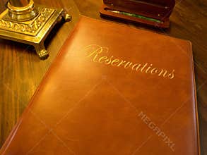 Reservation book of a restaurant hotel etc.