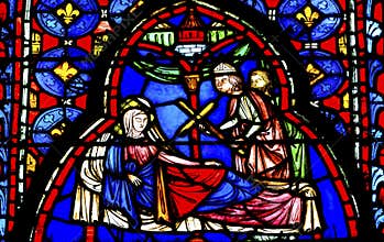 Queen Cross Stained Glass Sainte Chapelle Paris France