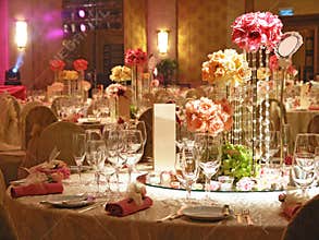 Wedding table setting