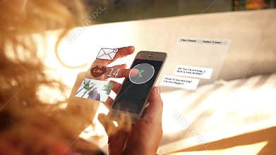 Social Media Hud Animation. Networking