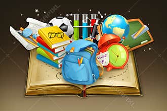 School and book background