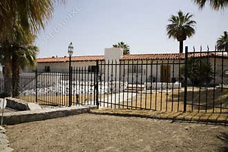 White Spanish-style house
