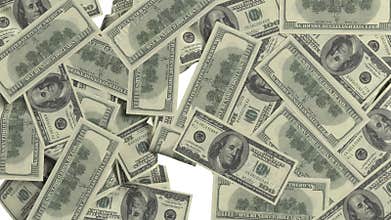 Dollar bills sticking to the screen animations in full HD.