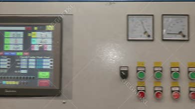 Monitor of cubic-presser at synthetic diamond factory