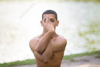 Yoga Eagle Pose