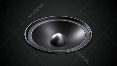 Loud sound system. Isolated on a black background