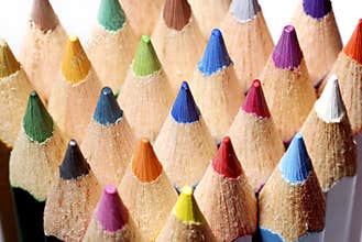 Color pencils macro