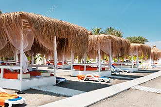 Canopies from the sun on a beach