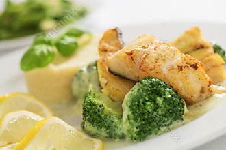 Grilled cod fish