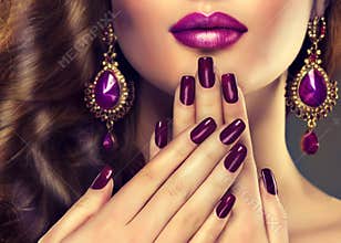 Luxury fashion style, nails manicure.