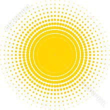 Halftone sun