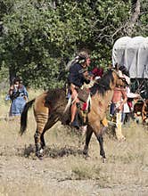 CASPER, WY__CIRCA Â JULY Â 2015__Soldiers and indians reenactment in Casper, Wy. circa July 2015