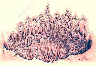 Beautiful mysterious world. Ebru technique purple painting