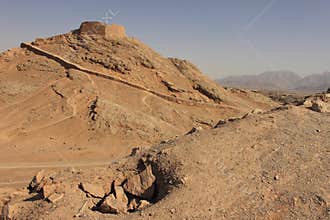 The tower of silence at Yazd, Iran.