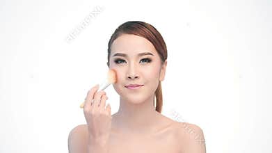 Beauty Portrait Of Woman Beautiful Face In Skincare Concept.