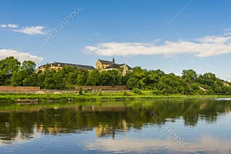Panorama of Bug River and Castle Hill
