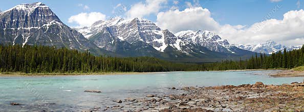Mountains and river panorama