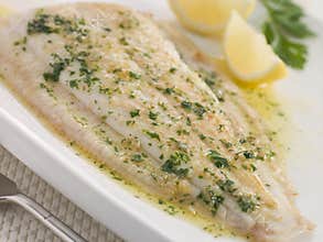 Whole Lemon Sole Meuniere with Lemon and Parsley