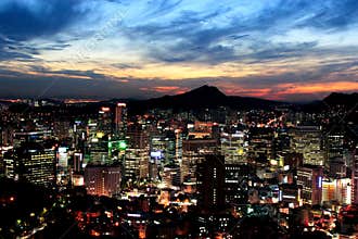 Seoul at twilight