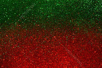Red and green glitter christmas background