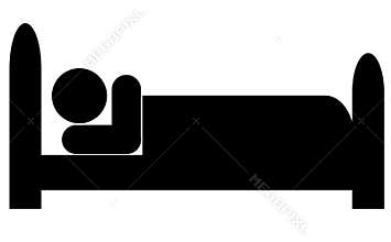 Man lying in bed