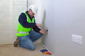 Electrician at work