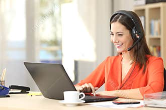 Freelancer talking in a video conference