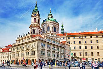 Malostranske namesti-main square of Prague