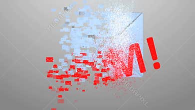 Concept of spam email. E-mail concept. Many e-mails