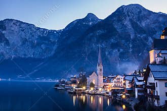Classic View of Hallstatt Village, Austria