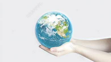 Earth in hands.