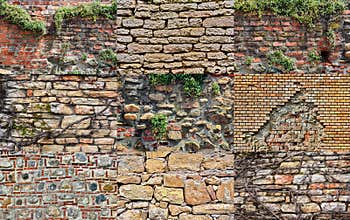 Collage with wall textures