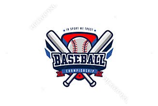 Baseball Badge Logo Design vector. T-shirt Sport Team Label