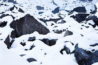 Snow Covered Rocks