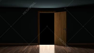 4K Door Opening with transparency (alpha channel)