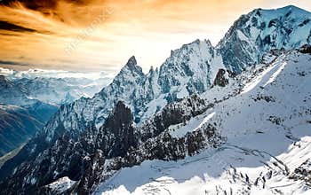 Mont Blanc, Courmayeur, helcopter