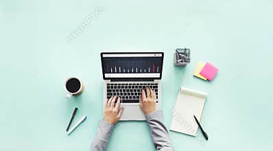 Computer Laptop Research Working Desk Concept