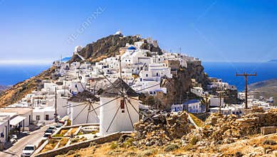 Serifos island, view of Chora village