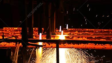 Iron cast in steel making factory