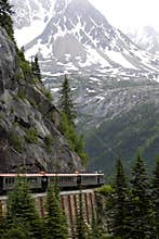 Train in mountains
