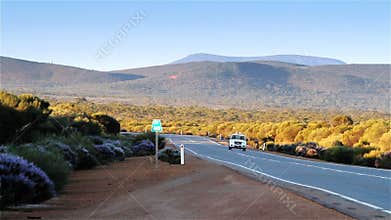 Australian Outback highway traffic