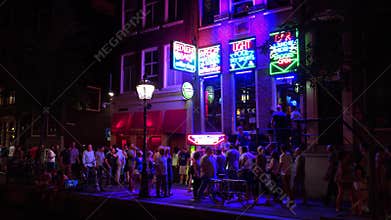 Red Light District in Amsterdam nightlife City of Amsterdam